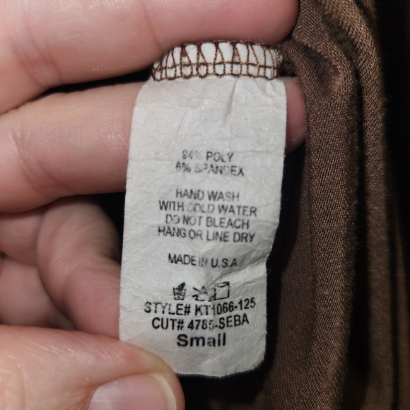 Fantastic Fawn brown long sleeve tunic top, size small - Picture 4 of 7